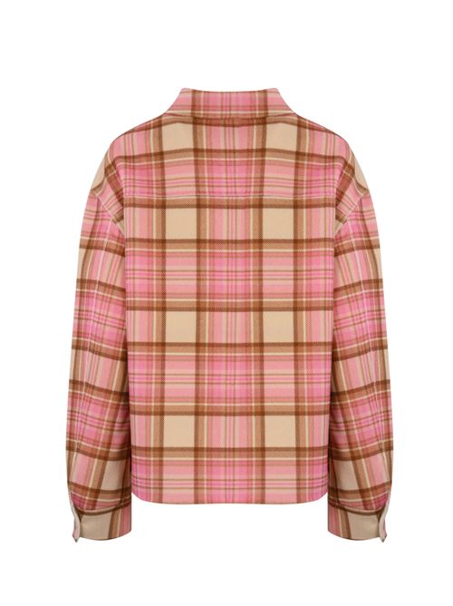 Giacca camicia Bonnibell in lana tartan rosa Mc2 Saint Barth | BONNIBELL00268G DOUBLE TARTAN BELLA 221